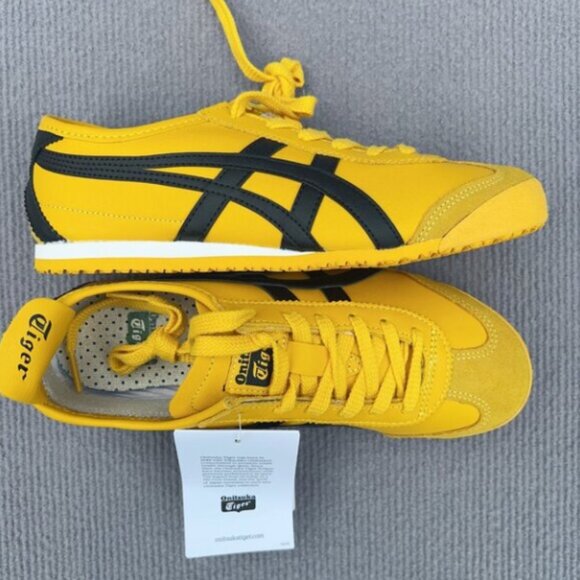 New Onitsuka Tiger Mexico 66 ASICS Sneaker Shoes in Yellow Black Kill Bill - Picture 1 of 4